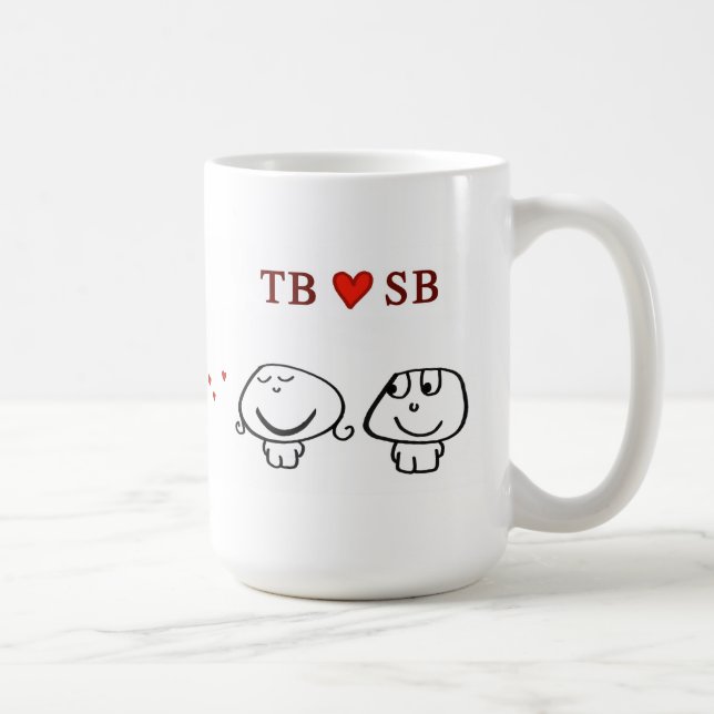 Caneca De Café Da "SB do coração TB " (Direita)