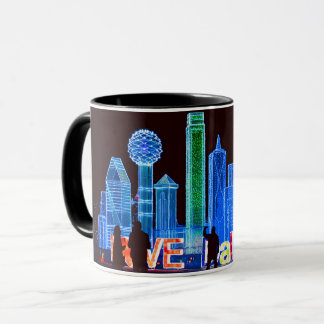 Caneca de café da skyline de Dallas