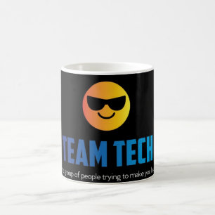 Caneca de café da tecnologia da equipe