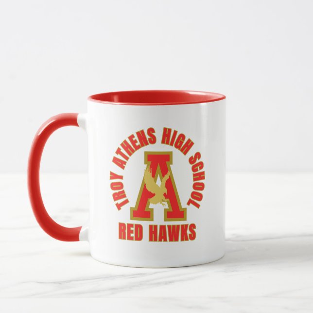 Caneca de café da Troy Athens High School Michigan (Esquerda)