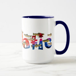 Caneca de café da truta de FeΩΩatic Brown