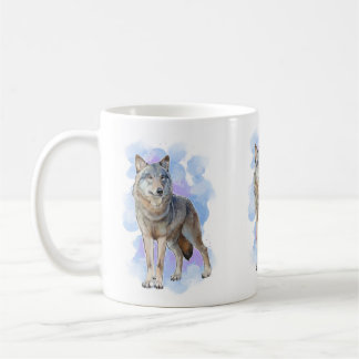 Caneca de café da vida selvagem do lobo