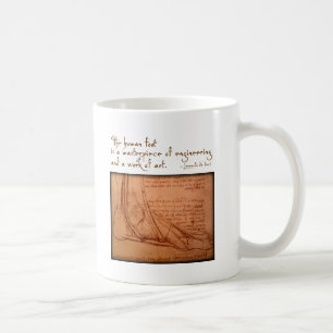 Caneca De Café da Vinci: "O pé humano é… "