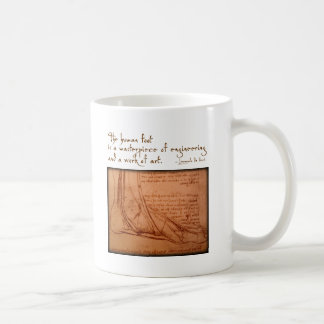 Caneca De Café da Vinci: "O pé humano é… "