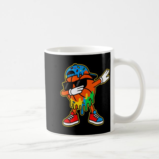 Caneca De Café Dabbing Basketball Ice Cream Drip Boys Basketball  (Direita)