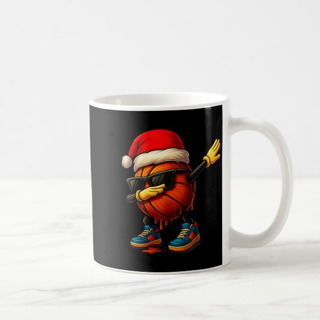 Caneca De Café Dabbing Basketball Sungles Funny Christmas Tee Boy (Direita)
