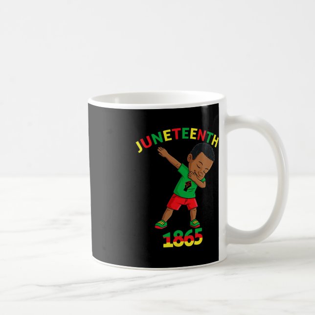 Caneca De Café Dabbing Black King Junetet Melanin Brown Skin B (Direita)