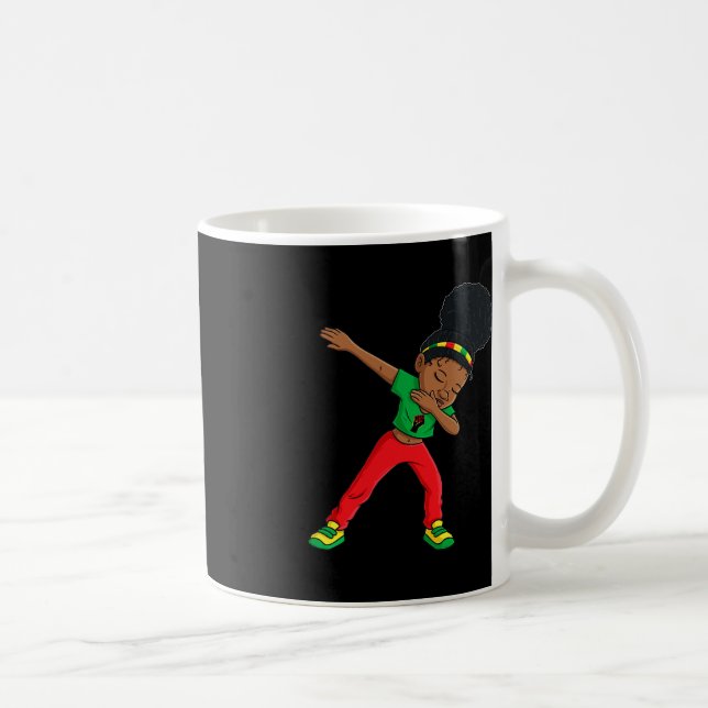 Caneca De Café Dabbing Black Princess Cute Brown Skin (Direita)