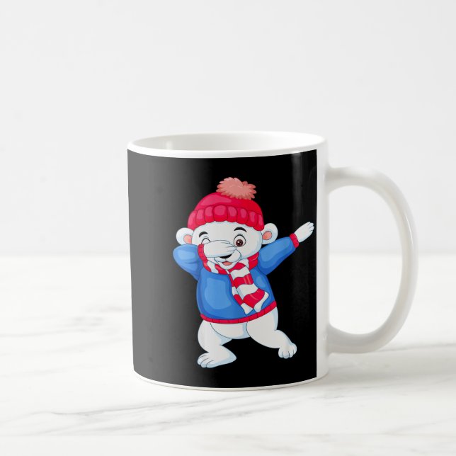 Caneca De Café Dabbing Christmas Lar Bear Xmas Dab Kids Boys Girl (Direita)