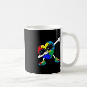 Caneca De Café Dabbing Heart Quebra-cabeça, peças Autism Dab Boys