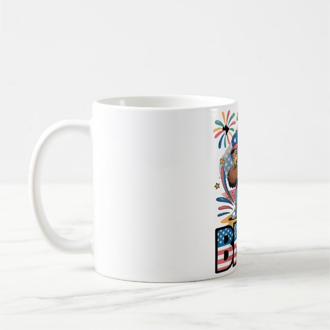 Caneca De Café Dabbing Patriotic Eagle 4 de julho BRUH (Esquerda)
