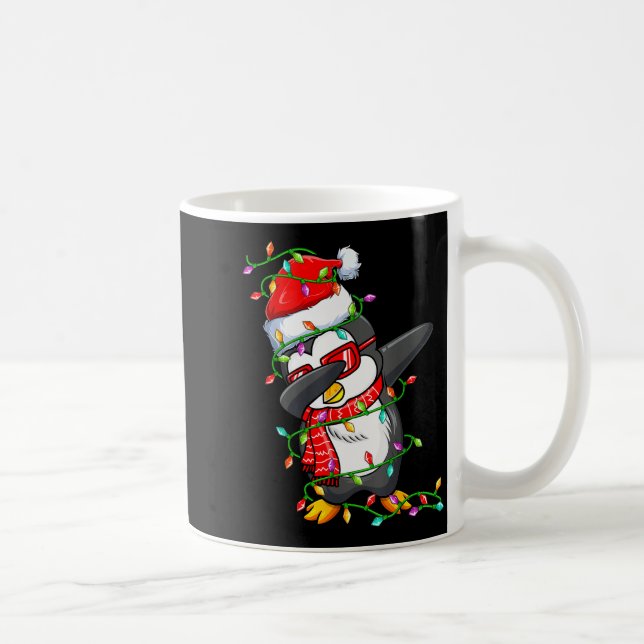 Caneca De Café Dabbing Penguin Wearing Santa Hat - Penguin Lover  (Direita)