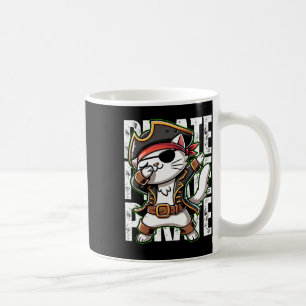Caneca De Café Dabbing Pirata Cat Pirate Party Man Cut Cat Boy L