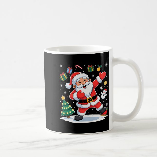 Caneca De Café Dabbing Santa Claus Christmas Holiday Boys Kids Da (Direita)