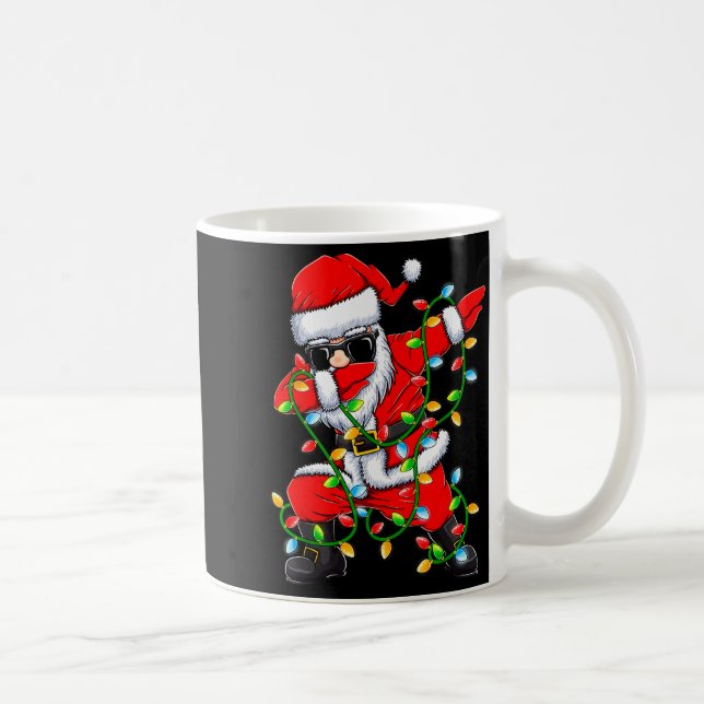 Caneca De Café Dabbing Santa Xmas Lights Girls Boys Kids Christma (Direita)