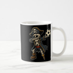 Caneca De Café Dabbing Skeleton Pirate Soccer Halloween Pirate Da