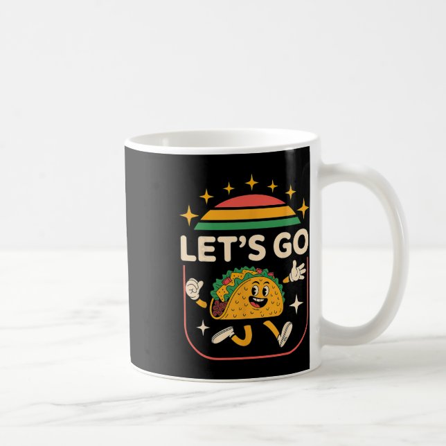 Caneca De Café Dabbing Taco Vamos Go Taco (Direita)