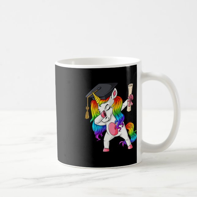 Caneca De Café Dabbing Unicorn School Graduation Dab Girls T (Direita)