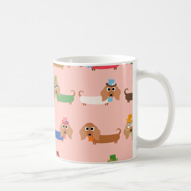 Caneca De Café Dachshances a rosa (Direita)