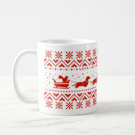 Caneca De Café Dachshances de Natal com Feriado de Esquilo