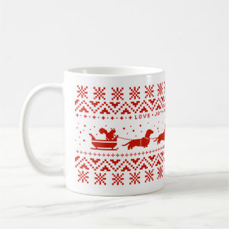 Caneca De Café Dachshances de Natal com Feriado de Esquilo
