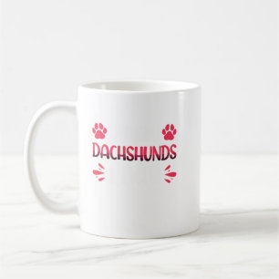 Caneca De Café Dachshances Loucos Lady Funny Wirehaired Dachshund