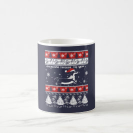 CANECA DE CAFÉ DACHSHUND ATRAVÉS DA NEVE
