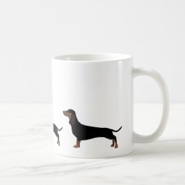 Caneca De Café Dachshund Basic Breed Pronto para Personalizar