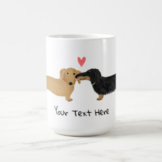 Caneca De Café Dachshund Biss com Caninos do Coração Apaixonados