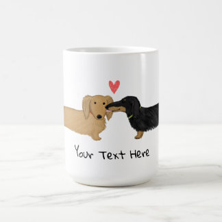 Caneca De Café Dachshund Biss com Caninos do Coração Apaixonados