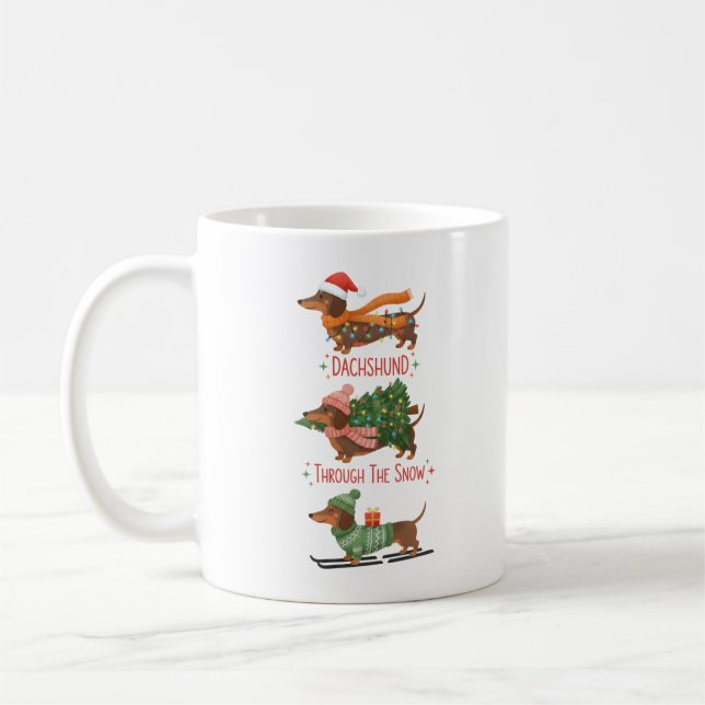 Caneca de Café Dachshund Caneca Divertida de Doxin (Esquerda)