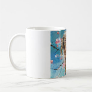 Caneca De Café Dachshund de Cabelo Longo em Florestas de Cereja