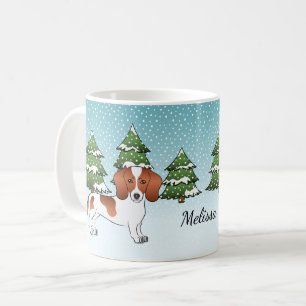 Caneca De Café Dachshund de pelo liso vermelho malhado - Floresta