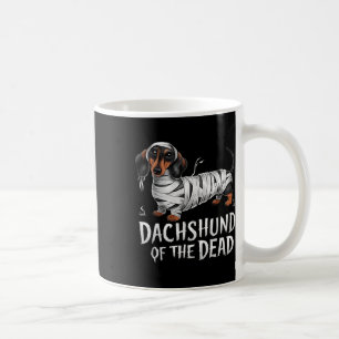 Caneca De Café Dachshund Do Cachorro De Múmia Do Halloween Morto