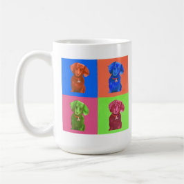Caneca De Café Dachshund do pop art