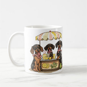 Caneca De Café Dachshund Dogs Lemonade Stand
