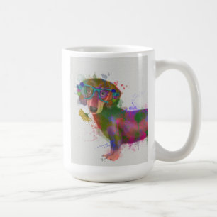 Caneca De Café Dachshund e Óculos - Lixeira