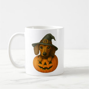 Caneca De Café Dachshund em Pumpkin