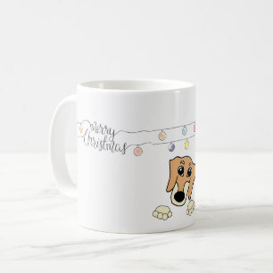 Caneca De Café dachshund fawn e creme de animação