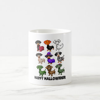 Caneca De Café Dachshund Happy Halloweiner Engraçado Cachorro Hal