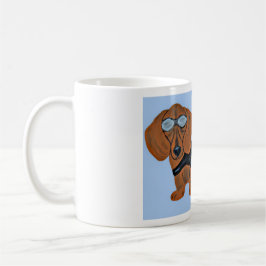 Caneca De Café Dachshund in Racing Jacket Mug