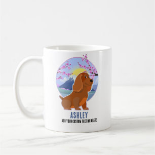 Caneca De Café Dachshund Kawaii Presente Fofo Cachorro Pet