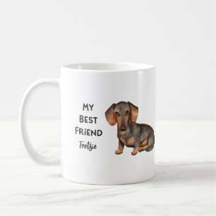 Caneca De Café Dachshund Meu Melhor Amigo, Nome Personalizado Cof
