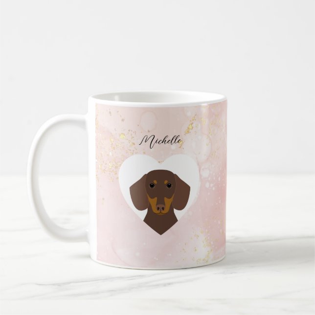 Caneca De Café Dachshund Mugs (Esquerda)