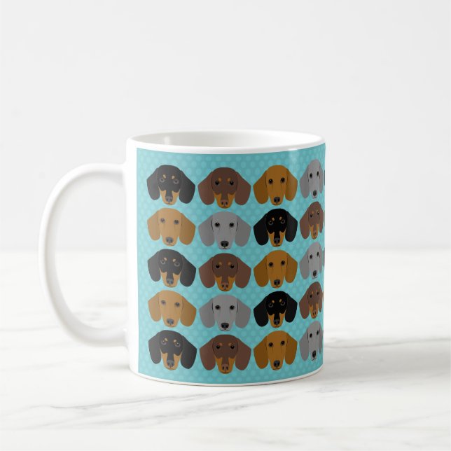 Caneca De Café Dachshund Mugs (Esquerda)