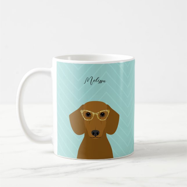 Caneca De Café Dachshund Mugs (Esquerda)