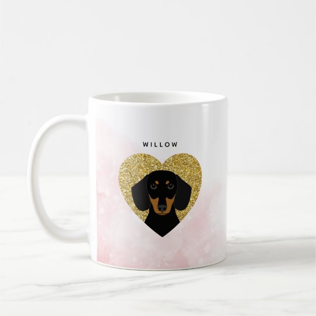 Caneca De Café Dachshund Mugs (Esquerda)