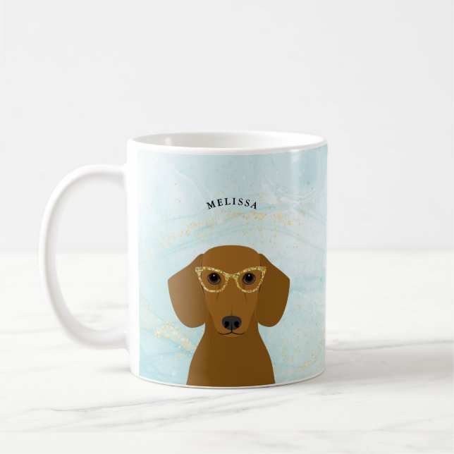 Caneca De Café Dachshund Mugs (Esquerda)