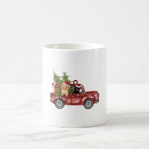 Caneca De Café Dachshund Nas Ornações Xmas De Enfeites de natal D