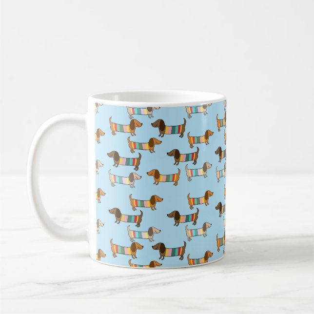 Caneca De Café Dachshund nos saltadores (Esquerda)